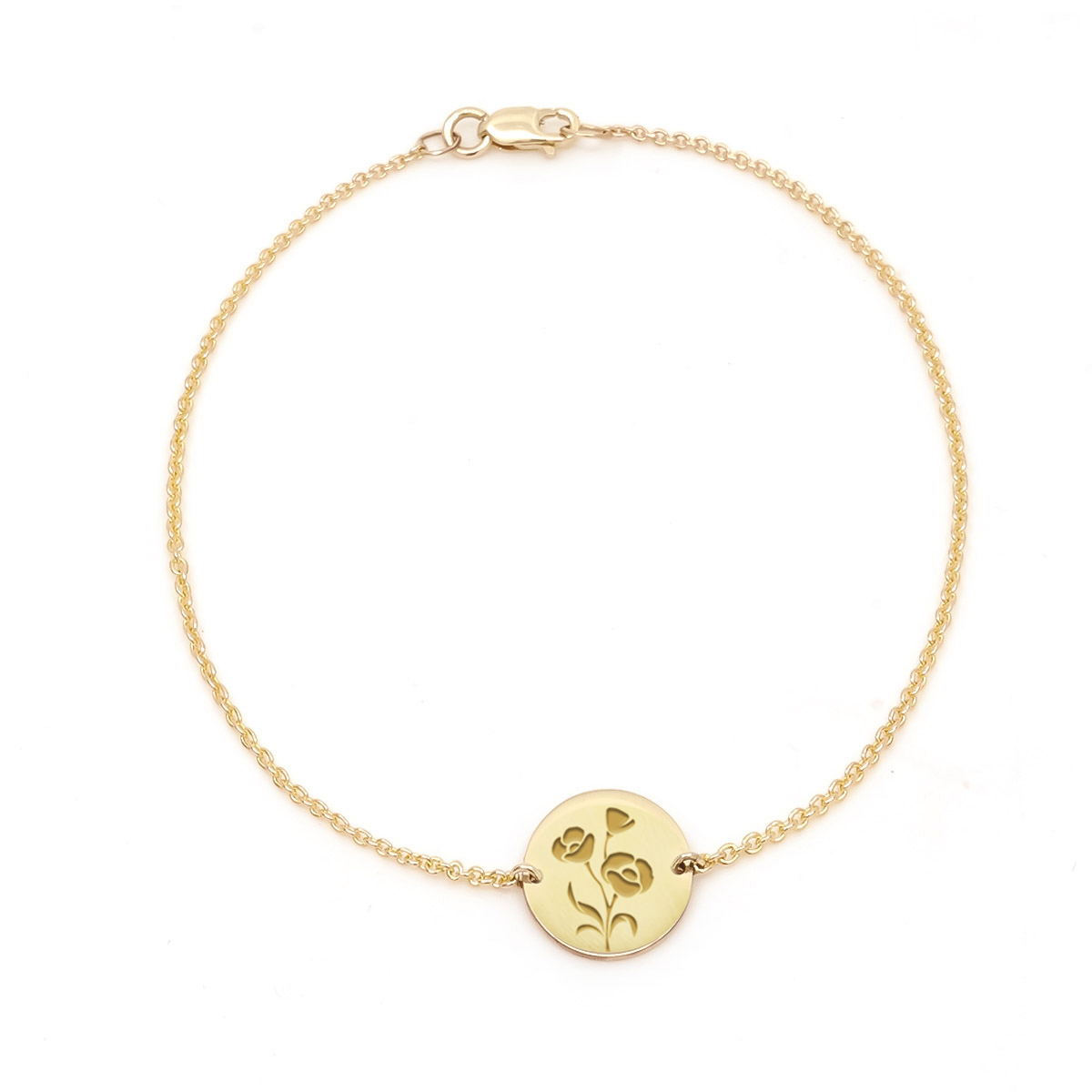 Birth flower bracelet