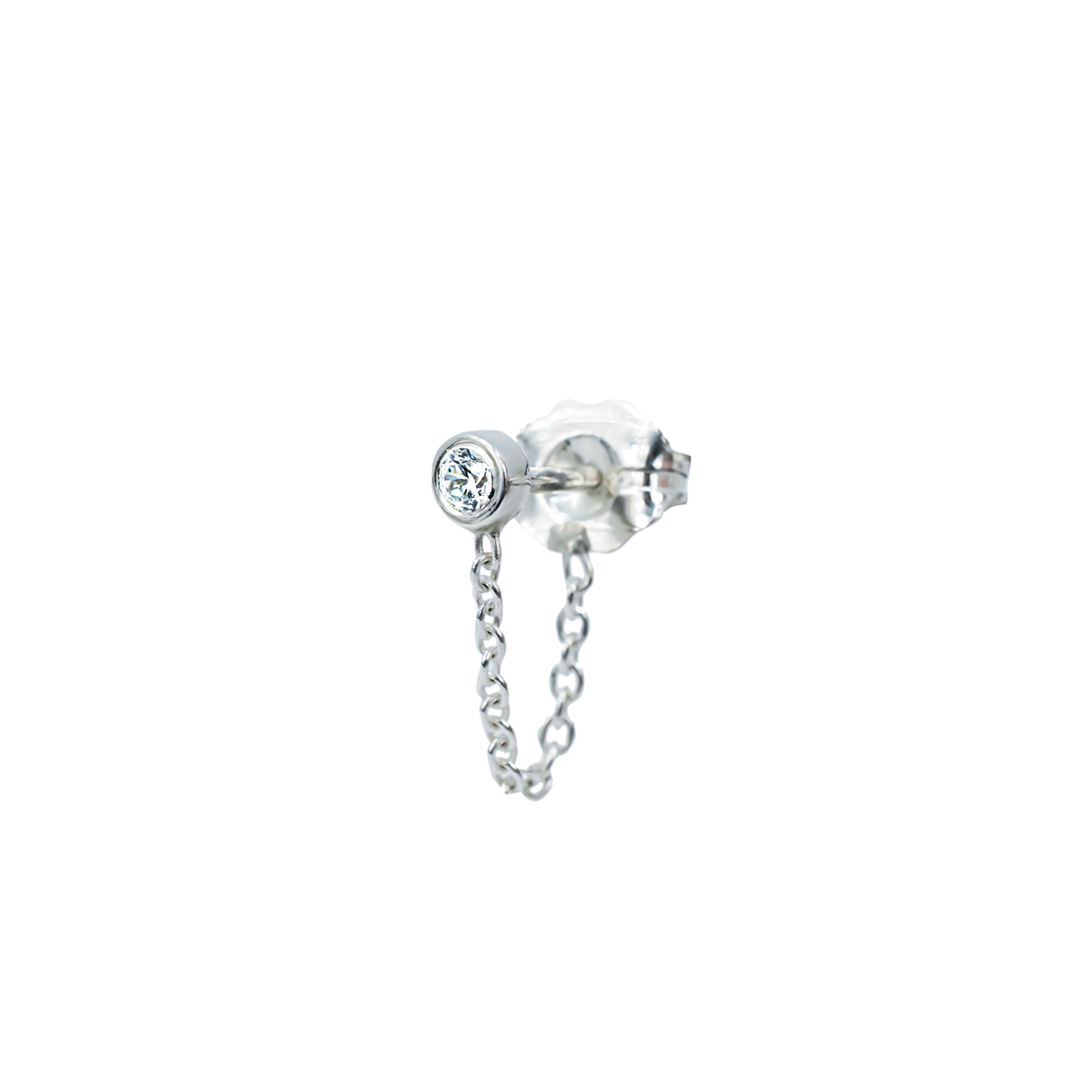 Zircon-chain Earring