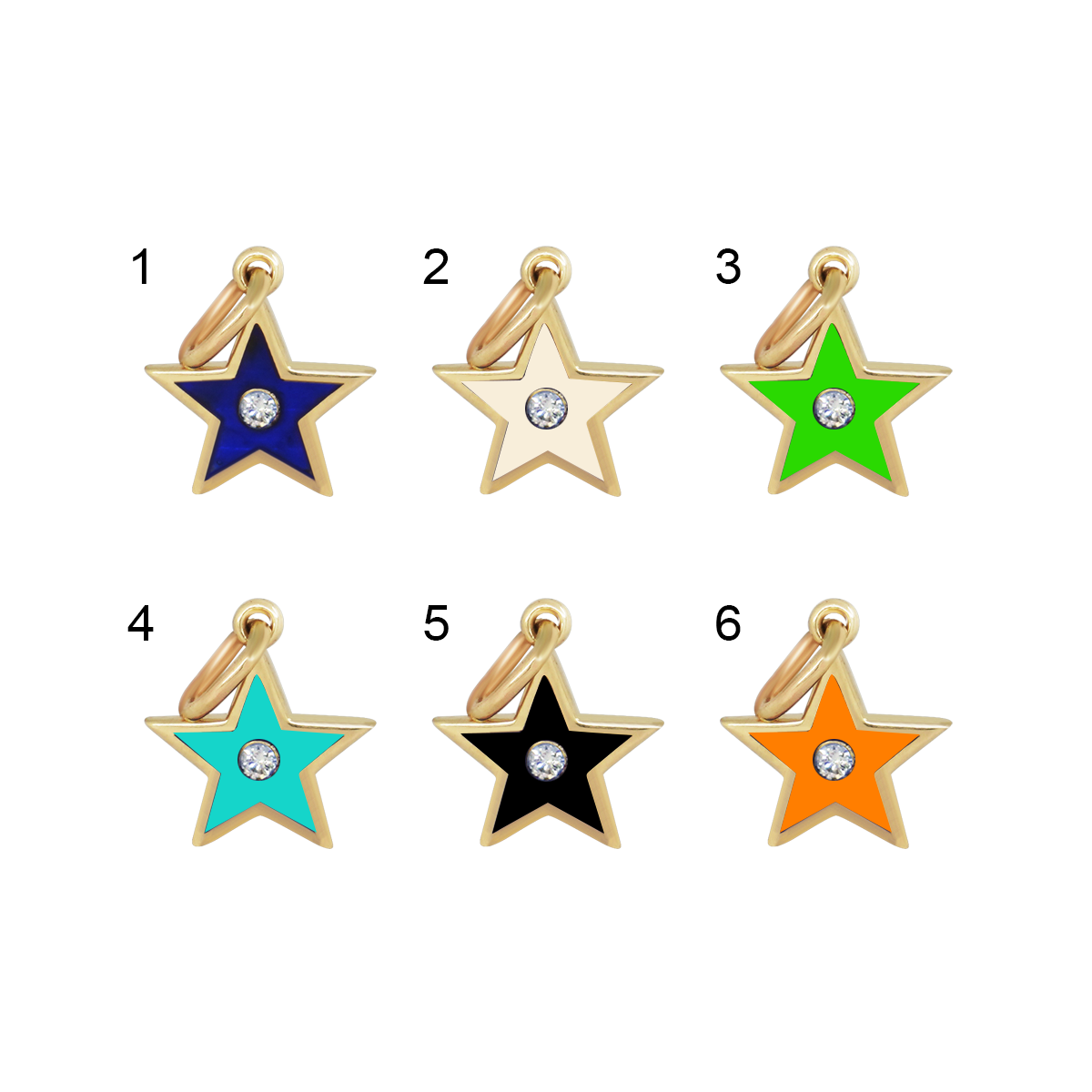 Colored Star Necklace