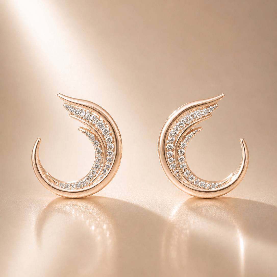 Boucles d'oreilles plume - Odette