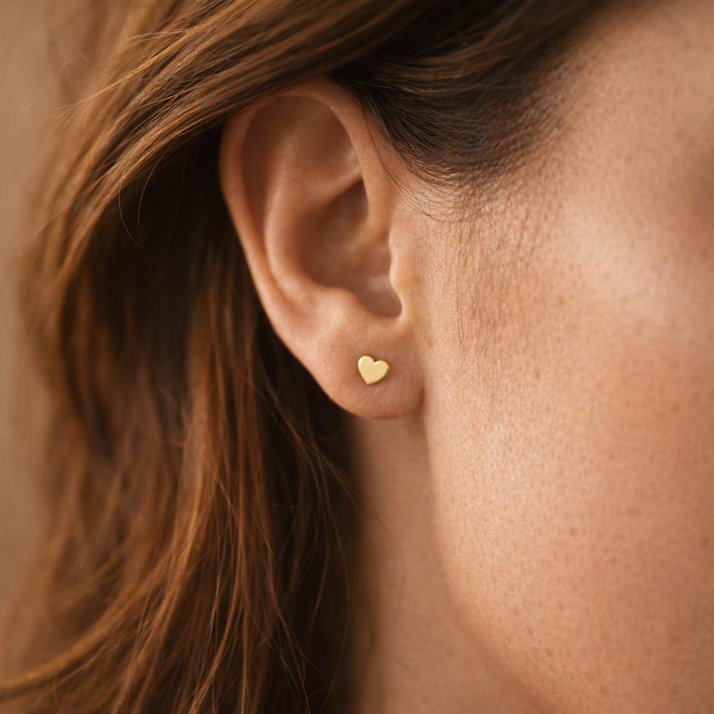 Boucles d'oreilles symbole coeur