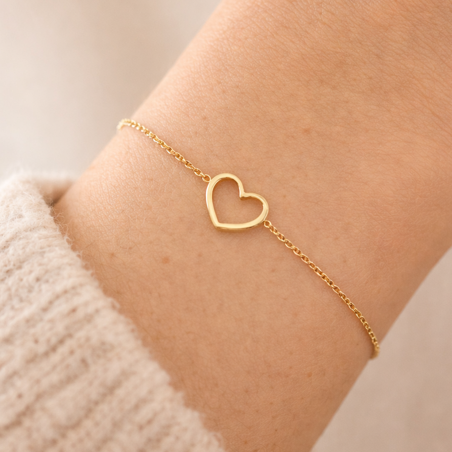 Bracelet coeur léger