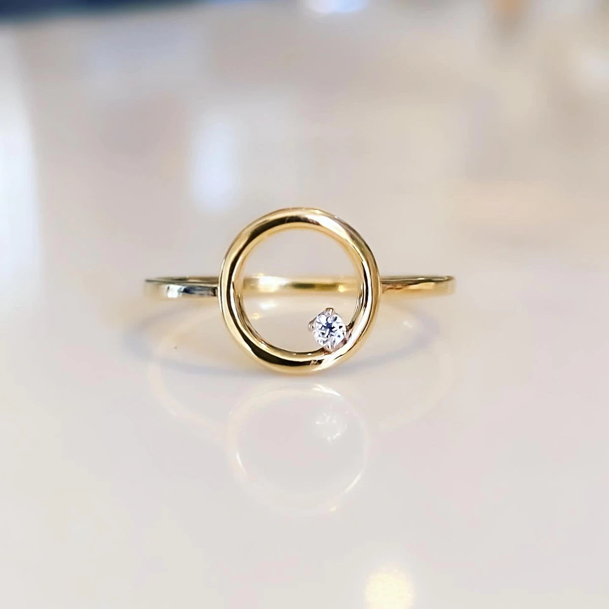 Duo Bague ronde + bague cercle