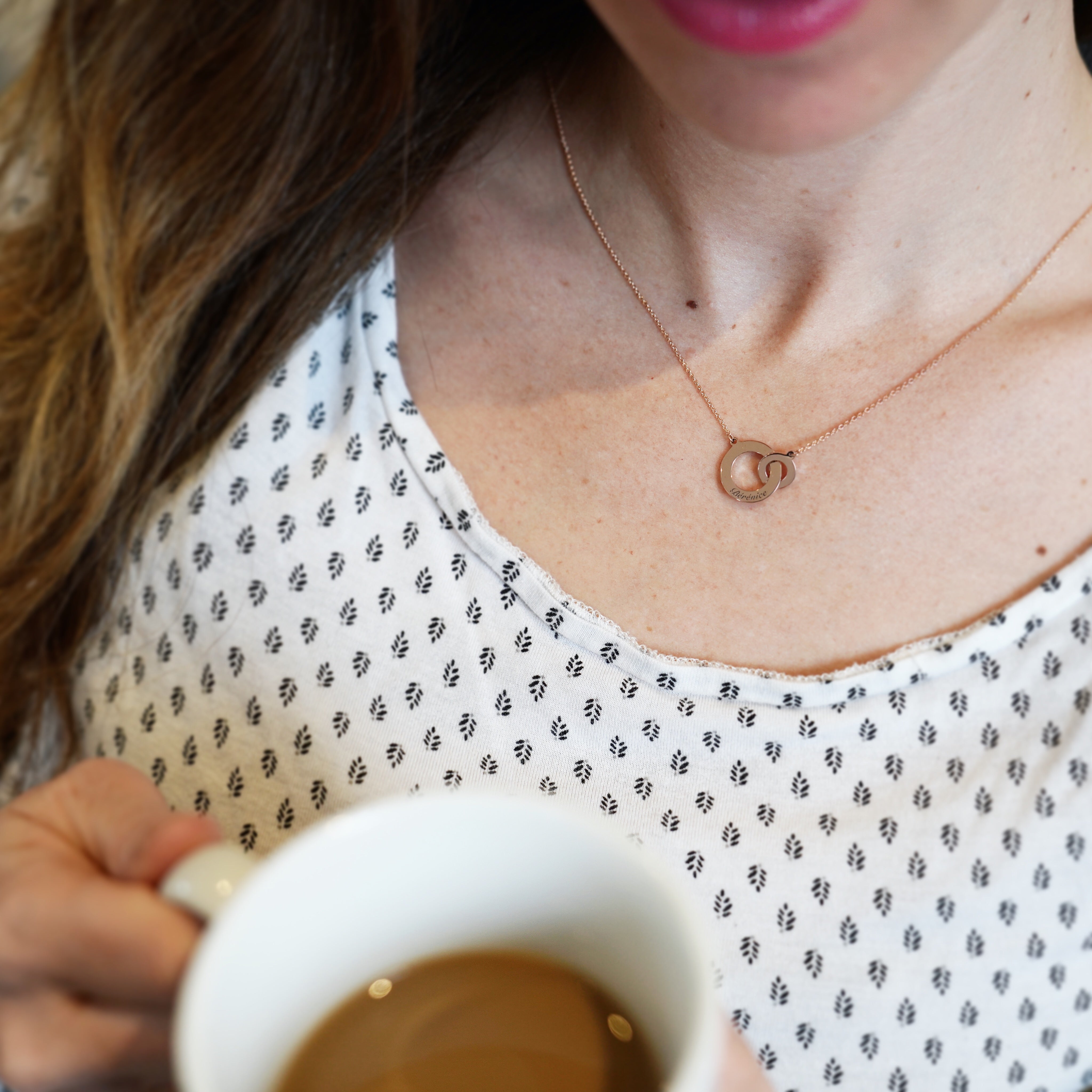 Complicity Necklace - 16mm and 12mm rings