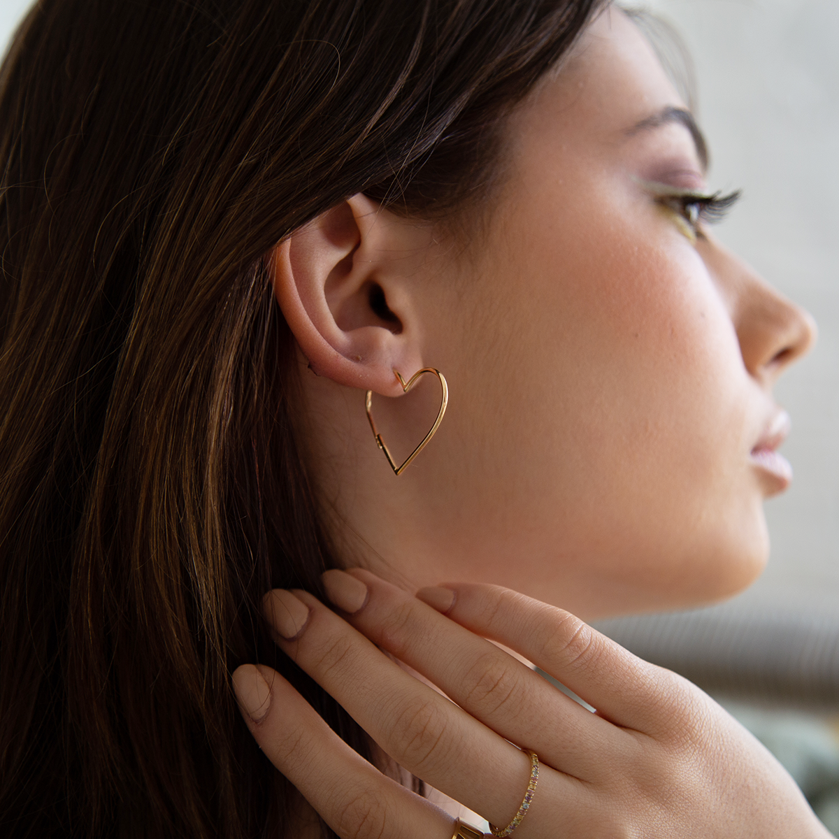 Heart shape Hoops