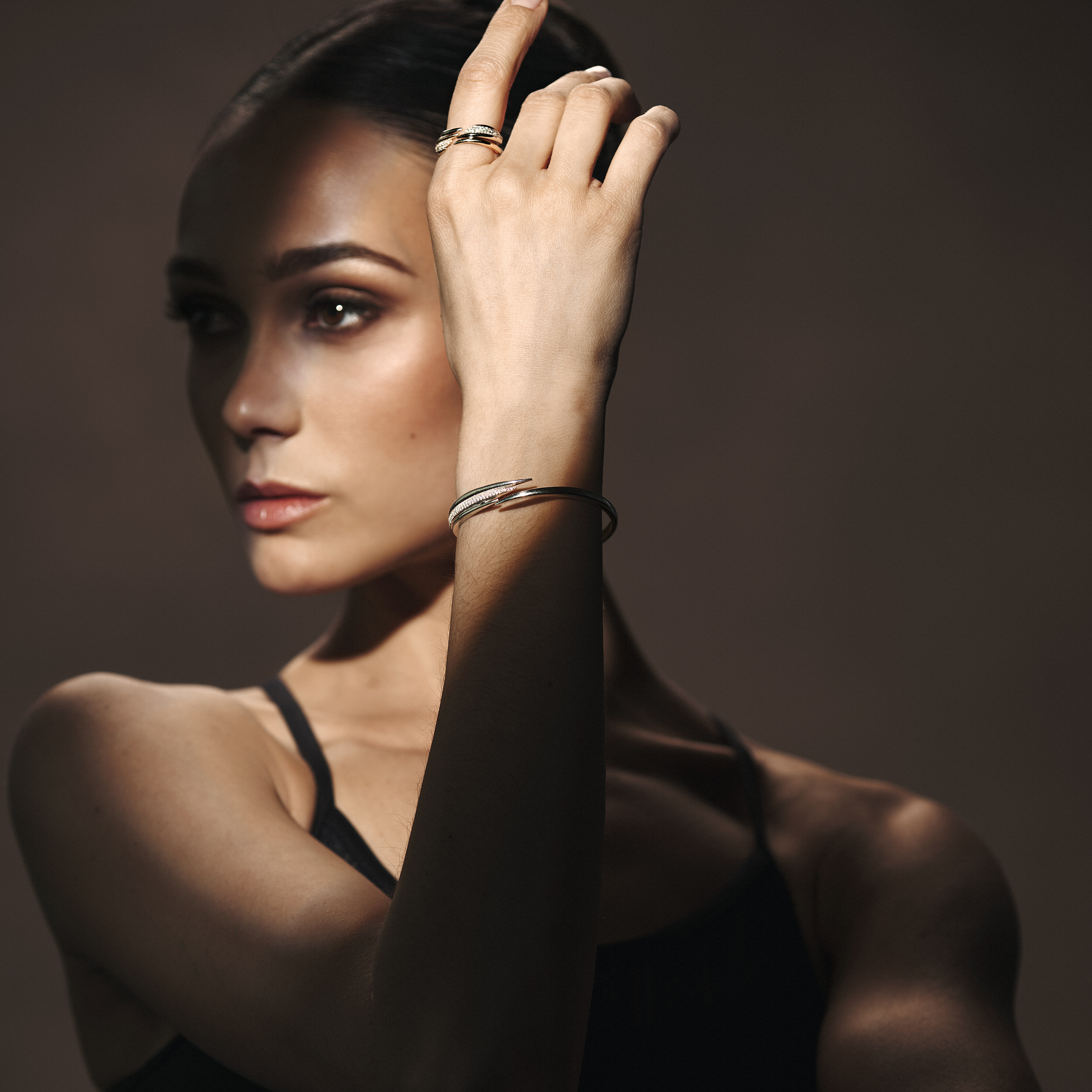 Bracelet rigide Plumes - Odette