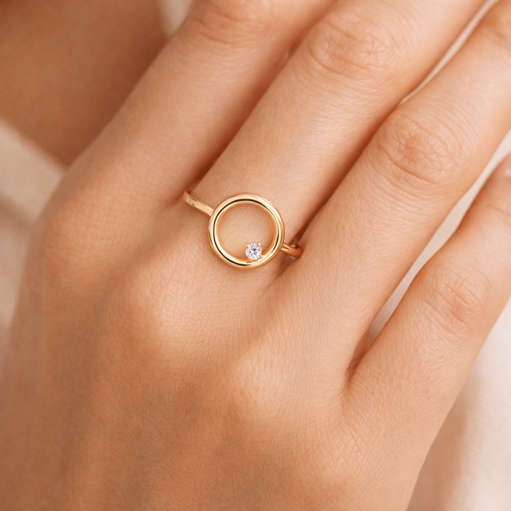 Bague Cercle et pierre de naissance