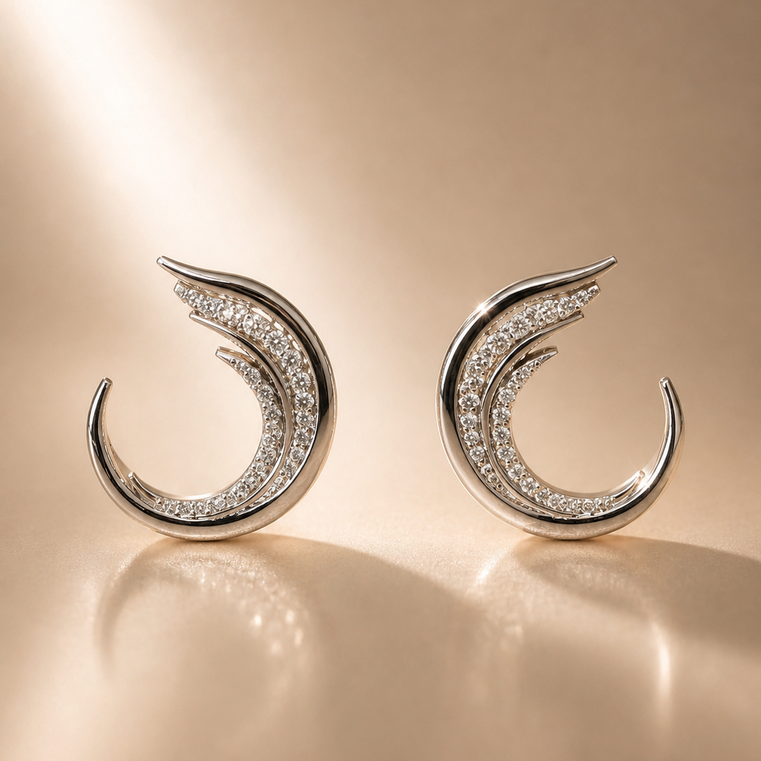 Boucles d'oreilles plume - Odette