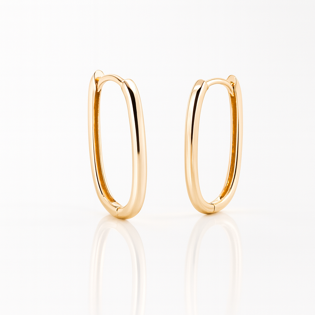 Boucles d'oreilles Paperclips arrondies