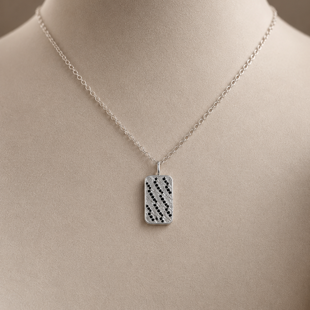 Collier rectangle - plumes