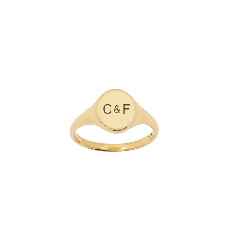 Bague Signet - Gravure initiale