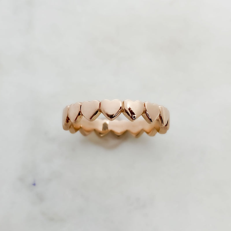 Bague Couronne coeurs