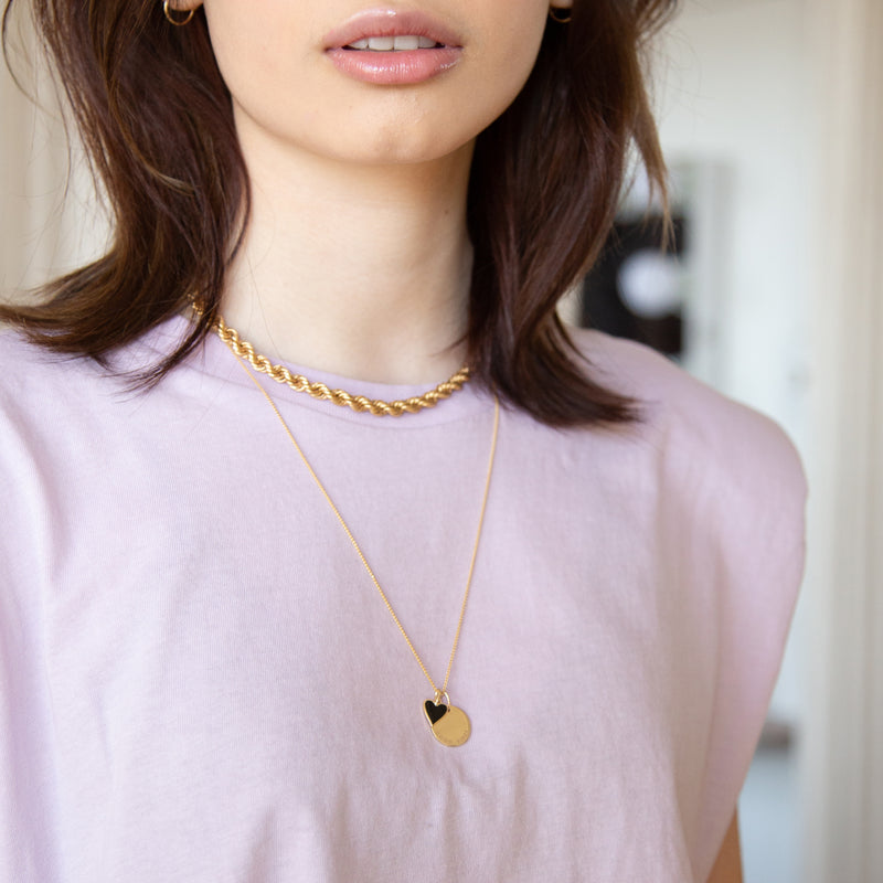 Collier Coeur coloré