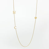 Collier mini initiales + coeur