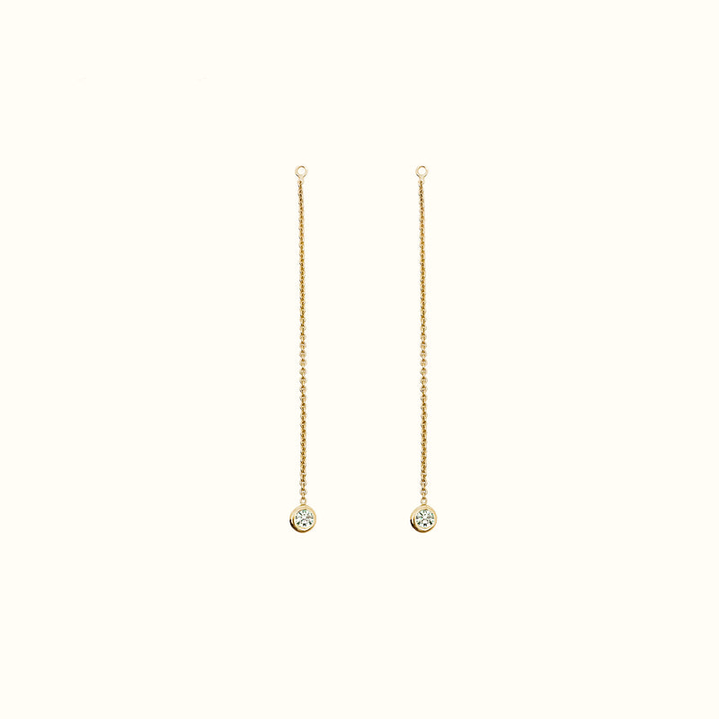 Boucles d'oreilles - Extension chainettes et pierres