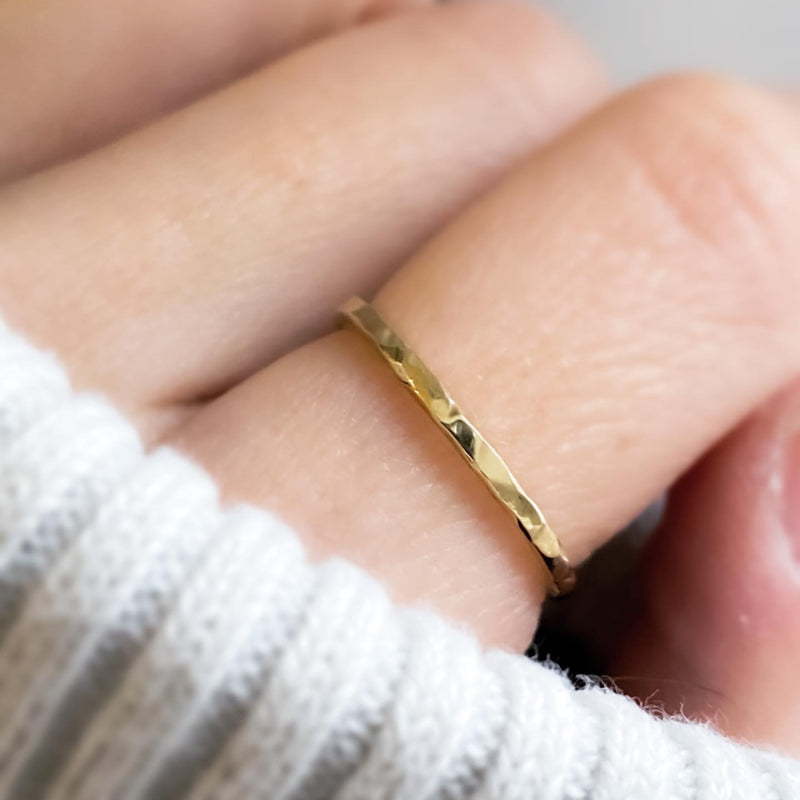 Bague martelée