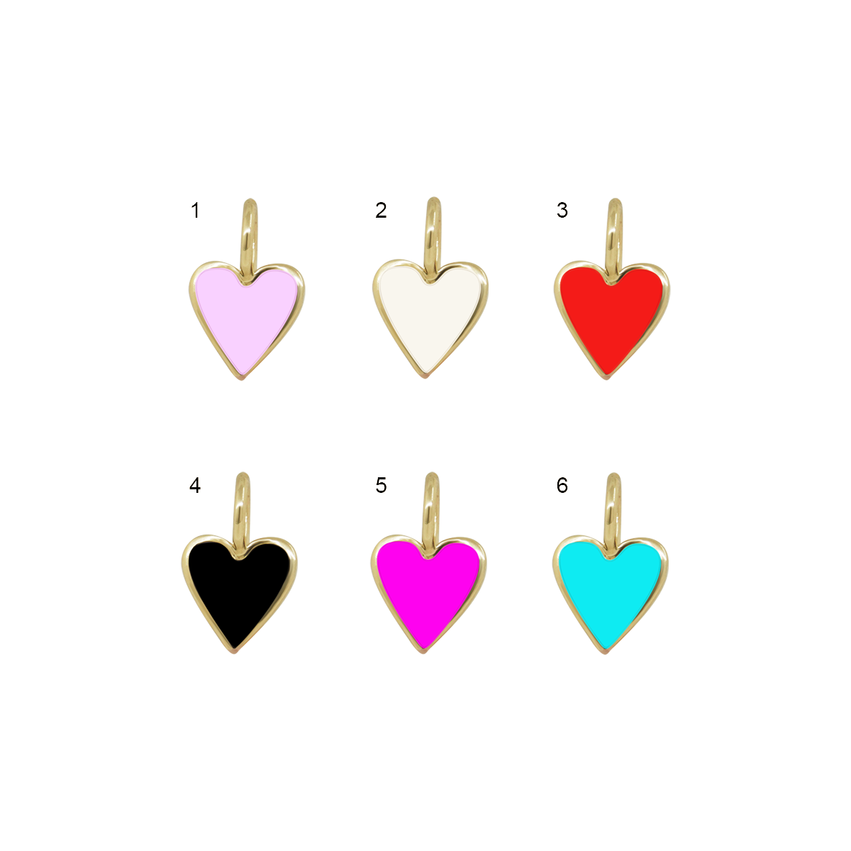 Collier Coeur coloré