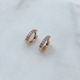 Boucles d'oreilles minis anneaux pavés