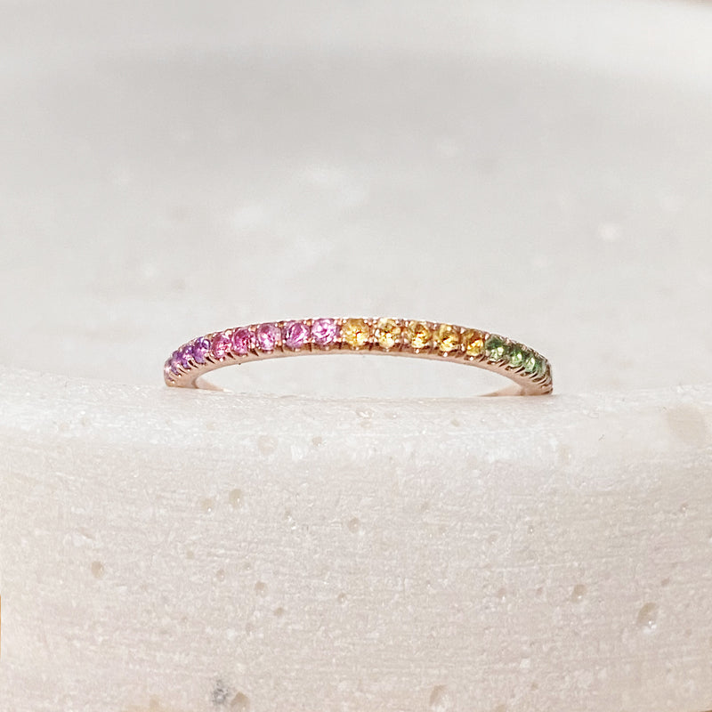Bague Semi Eternité - Dégradé Pastel