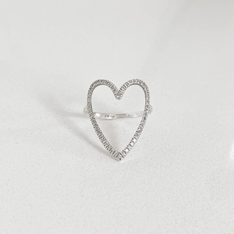 Bague Coeur XL - Pavé