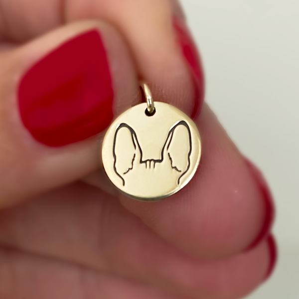 Collier médaillon - Gravure personnalisée 12 mm