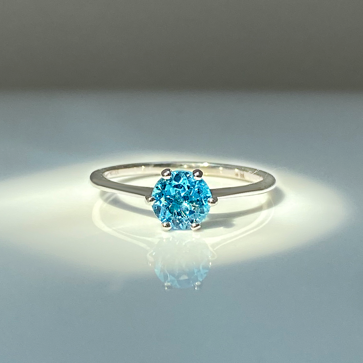 Bague Milestone - Topaze "Swiss Blue" (ÉDITION LIMITÉ)