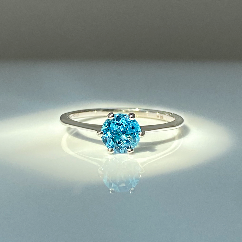 Bague Milestone - Topaze "Swiss Blue" (ÉDITION LIMITÉ)