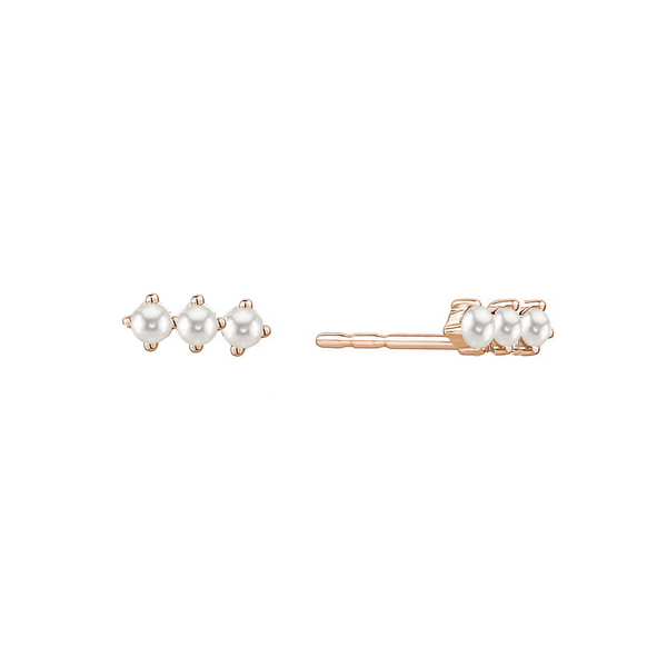 Boucles d'oreilles trio perles
